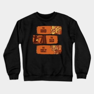 The good, the bad and the ugly digital monsters Crewneck Sweatshirt